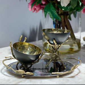 ชุดเครื่องหอมโลหะ3สีเงินพร้อมดีไซน์รูปใบไม้สำหรับใช้ในบ้านและในงานอีเวนต์ - Product Image 6