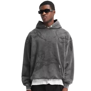 ผู้ผลิตเสื้อผ้า เสื้อฮู้ดดี้ผู้ชายทรงปกติ ผ้าฟลีซผสมสแปนเด็กซ์/คอตตอน ลายอนิเมะ สำหรับฤดูหนาว - Product Image 4