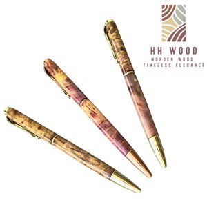 Bolígrafo de colección citrino de 0,7mm hecho a mano de lujo, diseño giratorio de madera, madera estabilizada de Vietnam para promoción comercial - Product Image 5