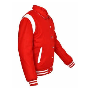 Vestes d'université de baseball personnalisé de haute qualité vintage hiver automne pour hommes col montant brodé fabriqué à partir de mélange de coton polyester - Product Image 3