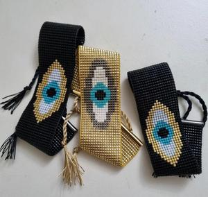 กำไลข้อมือแนวโบฮีเมียรูปดาวห้าแฉกประดับตัวหนังสือแนวสร้างสรรค์งานถักด้วยมือลายตัวอักษรแนวยุโรปและสหรัฐอเมริกา - Product Image 4