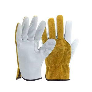 Gants de mécanicien en cuir léger de couleur unie à vendre Gants de mécanicien en cuir de conception personnalisée vêtements de travail - Product Image 4