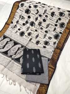 Sur mesure élégant Floral Kalamkari imprimé coton Ikat robe matériaux Dobby Style tissé respirant ethnique élégant tenues - Product Image 3