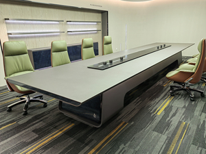 Modern Luxury Smart Large Executive Conference <b>Table</b> for <b>Office</b> Hotel Meeting Rooms 14-22 Seats Rectangle Wooden Multifunctional - Product Image 4
