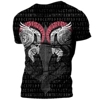 Camisetas de Manga Corta para Hombre, Transpirables, Personalizables, con Estampado de Calavera 3D Vintage, Estilo Hip Hop, Cuello Redondo, Talla Grande, Gran Venta de Verano