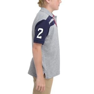Venta al por mayor de camisetas de Polo de manga corta de moda para hombres con logotipo personalizado Casual rayas botones de color diseño transpirable - Product Image 2