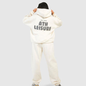 Ensemble de survêtement d'hiver deux pièces pour femmes en vente ensemble de jogging à capuche avec logo personnalisé ensembles de joggers d'hiver à capuche d'entraînement respirant - Product Image 2