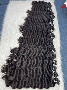 Paquete al por mayor de trama de cabello Remy ondulado negro natural cutícula alineada textura caliente trama doble en estilo rizado origen vietnamita - Product Image 4