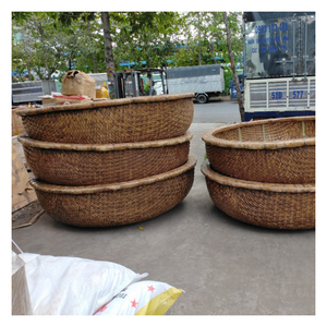 Mini Barco de bambú tejido redondo tradicional vietnamita, coráculo, pequeño, a la venta, buen precio para la exportación - Product Image 4