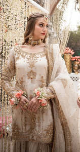 Robe de soirée Lehenga Choli en mousseline de soie acrylique de créateur avec de fines broderies pour femmes, longueur maxi, tenue ethnique indienne - Product Image 3