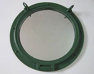 Espejo de ojo de buey de latón náutico plateado Espejo de pared de latón de lujo Espejo de ojo de buey redondo de latón con acabado plateado en moq bajo - Product Image 5