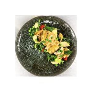 Assiette plate gourmet Cosmos 30 cm, style Wabi-Sabi, design noir - Product Image 2