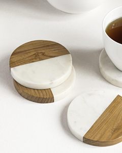 Posavasos de Madera de Diseño Clásico con Soporte, Juego de Posavasos Redondos de Primera Calidad para Proveedor Mayorista de la India - Product Image 6