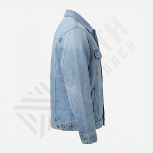 Chaqueta Vaquera para Hombre, Cuello Alto, Bolsillos Laterales, Logotipo Personalizado, Manga Larga, Superventas, Moda Casual, Colección de Prendas Exteriores - Product Image 3