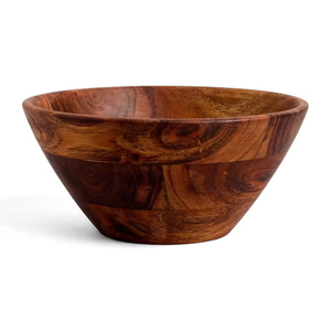 Las mejores ofertas para 100% Tazón de servicio de madera antiguo hecho a mano Diseño elegante para utensilios de cocina Ensaladeras - Product Image 2