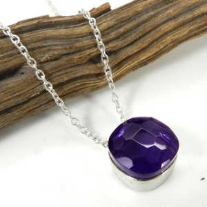 Collar de cadenas finas de plata de ley 92,5 con piedras preciosas de corte multifútbol Producto Premium - Product Image 5