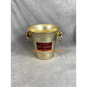 ถังไวน์ทำจากโลหะขัดเงาสีทองสไตล์วินเทจถังใส่ไวน์ทรงกลมถังดื่มแชมเปญวิสกี้ - Product Image 1