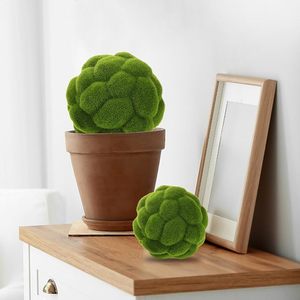 Amazing Green Metal Moss Ball Home Decor Artistic <b>Table</b> Centrepiece for Living Room Bedroom Artificial Plant Decorative Ball - Product Image 3