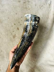 Loki's Verre Poli Buffalo & Bull Tankards Style Animal Unique Artisanat Naturel pour Bière Vin Thé Café Lait Reveling - Product Image 3