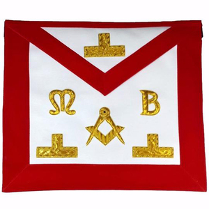 Masonic Regalia Free Masons Lodge Master Mason Delantal blanco bordado a mano - Product Image 2