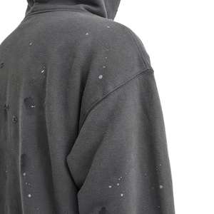 Fabricants de vêtements, sweat-shirt vintage délavé à l'acide pour hommes, coton, échantillon, streetwear, sweats à capuche surdimensionnés - Product Image 4