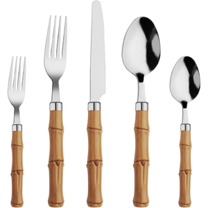 ผู้ผลิต Rainbow Flatware ขายตรงขายส่งช้อนส้อมสแตนเลสมีดโลหะช้อนส้อมชุดสําหรับของขวัญคริสต์มาส - Product Image 4