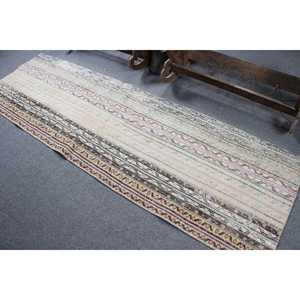 Tapis turc vintage 2,7x8,5 pi (81x260 cm), tapis à imprimé animal brun - Product Image 4