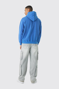 Nouveau sweat à capuche surdimensionné avec logo personnalisé unisexe sérigraphié avec épais sweats à capuche d'hiver en éponge française hommes col sans cordes - Product Image 2