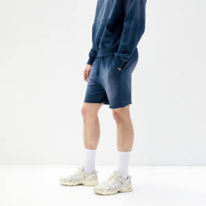 Short de survêtement professionnel de haute qualité délavé à l'acide 100% coton taille moyenne Style de rue solide broderie Service OEM - Product Image 2