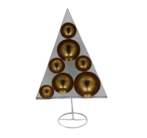 Dernier modèle de support en fer T Lite avec feuille d'or 3 T Lite de meilleure forme pour la décoration d'éclairage de Noël Lot de 2 de taille moyenne - Product Image 5