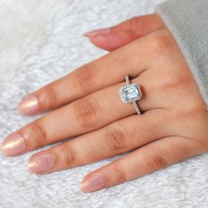 Anillo de Plata de Ley 925 Hecho a Mano con Piedra Preciosa de Aguamarina Corte Cojín Modelo 003 |   Anillo de Cóctel con Gemas Mehrajudin, Joyería India Fina - Product Image 3