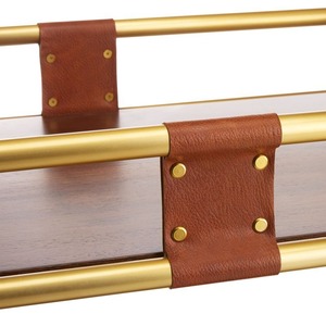 Fancy Gold Hotel <b>Trolley</b> Beverage <b>Serving</b> Cart Rolling Drink Carrier Metal Barrolley for Guest Room and Lobby - Willem - Product Image 2