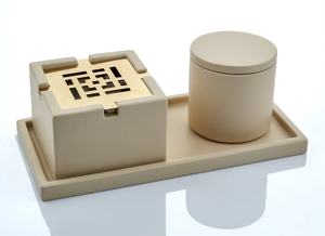 Ensemble de 3 porte-encens Bakhoor brûleur à plateau en bois personnalisé élégant Bakhoor pour la maison bureau parfums aromatiques utilisation encens - Product Image 4