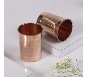 Plan de cuivre gobelets en verre de cuivre pur tasses en cuivre pour les bienfaits pour la santé ayurvédique - Product Image 4