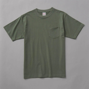 เสื้อยืดคอกลมแขนสั้นผ้าฝ้าย 100% สำหรับผู้ชาย มีกระเป๋าเสื้อ ผ้าถักเนื้อหนา รับสกรีนโลโก้ สวมใส่สบายๆ - Product Image 3