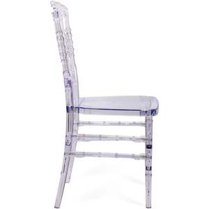 Juego de 4 Elegantes Sillas de Comedor Acrílicas Transparentes, Estilo Fantasma, Cristalinas, Apilables, para Bodas y Eventos - Product Image 5