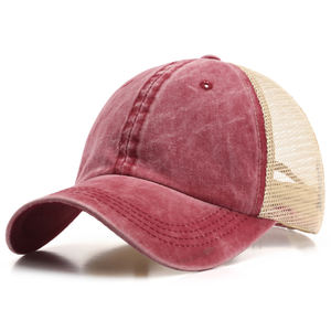 Vente en gros 6 Panneau Blanc Demin Lavé Distressed Dad Cap Vintage Trucker Hat Cotton Baseball Sports Caps Trucker hat mesh - Product Image 5