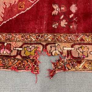 3.5x10.8 ft <b>Runner</b> Vintage Rug, Turkish Rug, <b>Red</b> Brown Persian Wool Rug - Product Image 4