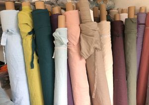 Tela de Lino Orgánico 100% al por Mayor, 115''/292cm de Ancho, Tejido Liso para Textiles del Hogar, Sofás, Cortinas, Vestidos, Color Personalizado para Niñas - Product Image 2