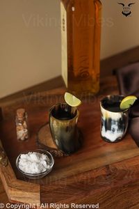 Mini gobelet à boire en corne naturelle, verres à shot en corne sur le thème des Vikings, verre à shot en corne pour bar, restaurant, gobelet à bière - Product Image 6