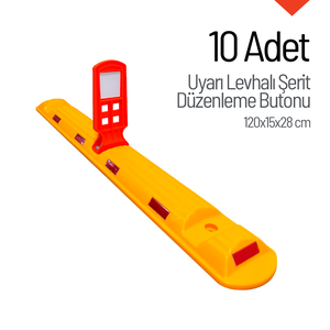 Ensemble de 10 panneaux de signalisation routière pour la gestion des voies, 120x15x28 cm - Product Image 1