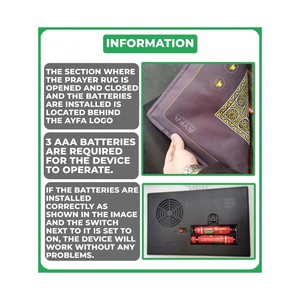 Alfombra de Oración Musulmana 508P MY PRAYER MAT, Estilo Kilim, para Niños, 7 Opciones de Idioma, Lavable, de Poliéster y Goma, para Viajes - Product Image 5