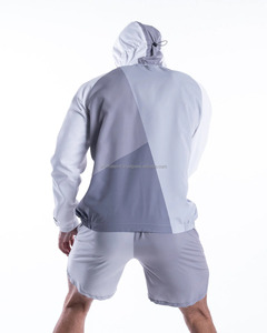 <b>Men's</b> <b>Casual</b> Nylon Tracksuit Summer Fashion Zip-Up Color Block <b>Jacket</b> Hoodie Windbreaker Set Two Piece XL Shorts Logo Feature - Product Image 5