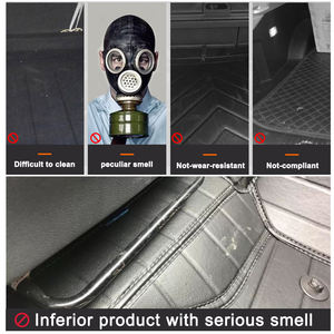 Tapis de sol de voiture pour <span class=keywords><strong>Ford</strong></span> <span class=keywords><strong>Focus</strong></span> 2005-2011 (allée de 10 mm) avec antidérapant, accessoires intérieurs rouges - Product Image 5