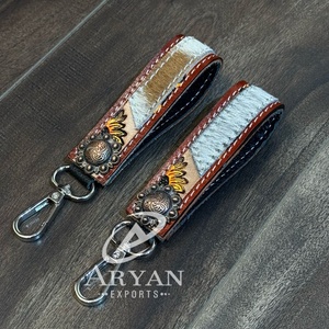 มาใหม่2025พวงกุญแจข้อมือหนังแท้คุณภาพสูงที่ใส่กุญแจโลหะของขวัญส่งเสริมการขาย - Product Image 1