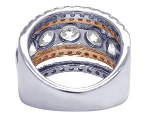 Custom Iced Out S925 Sterling <b>Silver</b> With Moissanite Round Diamond Band <b>Ring</b> For <b>Men</b> Hip Hop Jewelry - Product Image 5