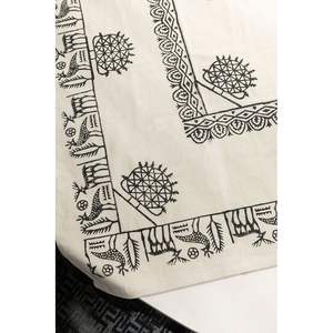 Mantel Cuadrado Étnico de Algodón Hitit de 155x155cm, Cubierta Decorativa para Mesa de Comedor con Encaje Tejido para Uso Doméstico - Product Image 6