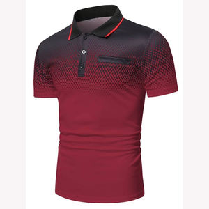 Nuevos polos transpirables de verano para hombre, polos lisos de secado rápido antiarrugas de algodón 100% para hombre - Product Image 1