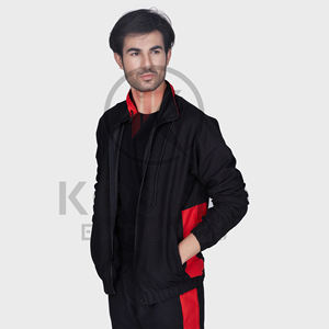 Survêtement unisexe taille XL en molleton de coton/polyester antibactérien écologique de haute qualité pour l'hiver, avec logo personnalisé imprimé et fermeture éclair intégrale - Product Image 2