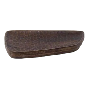 Plateau de collations texturées en bois faites à la main de qualité supérieure par l'artisan indien à des prix de gros bon marché - Product Image 1
